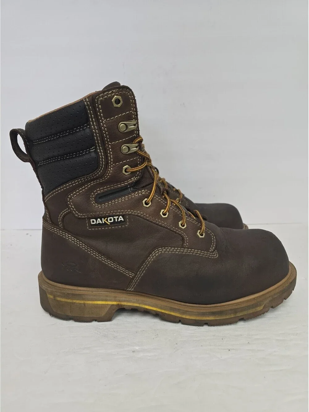 DAKOTA Men's 8517 Quad Comfort 8 Inch Steel Toe Composite Plate Work Boots 12W